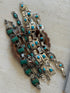Native American Stamped Link Bracelets with Turquoise Stones | Collectors Gene