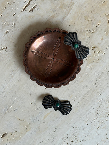 Navajo Pins with Round Turquoise Stone - Pair | Collectors Gene