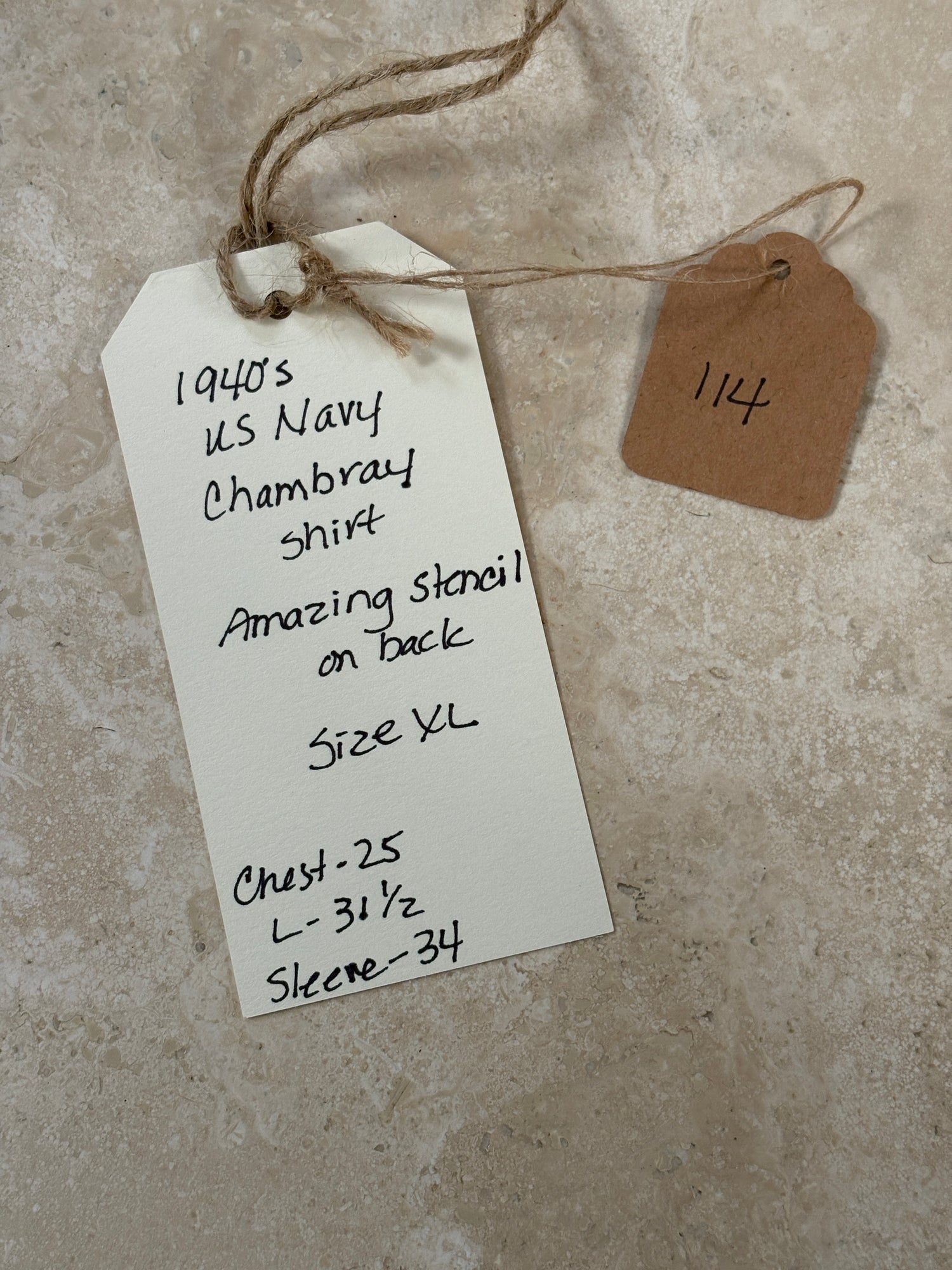 Naval Stenciled Chambray Shirt | Doug Bihlmaier