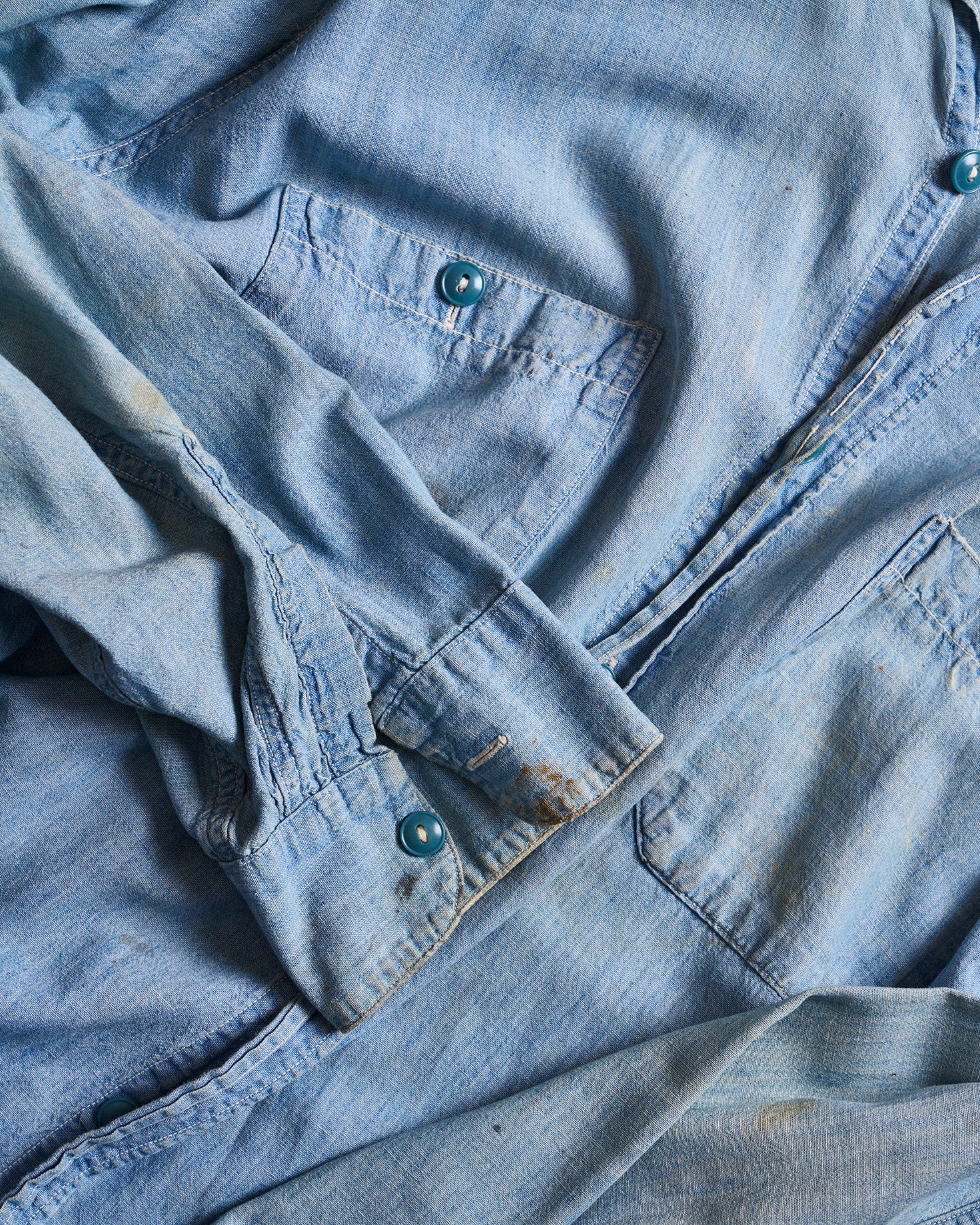 Naval Stenciled Chambray Shirt | Doug Bihlmaier