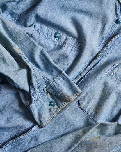 Naval Stenciled Chambray Shirt | Doug Bihlmaier