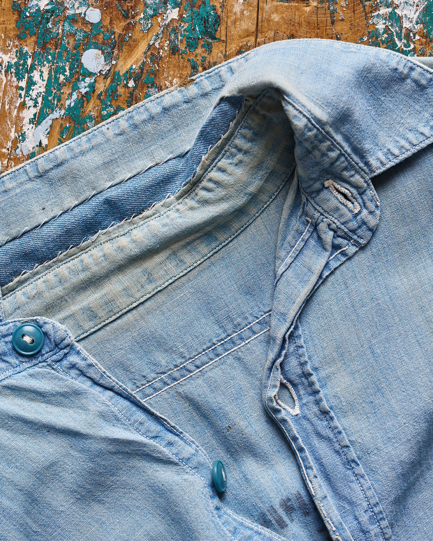 Naval Stenciled Chambray Shirt | Doug Bihlmaier