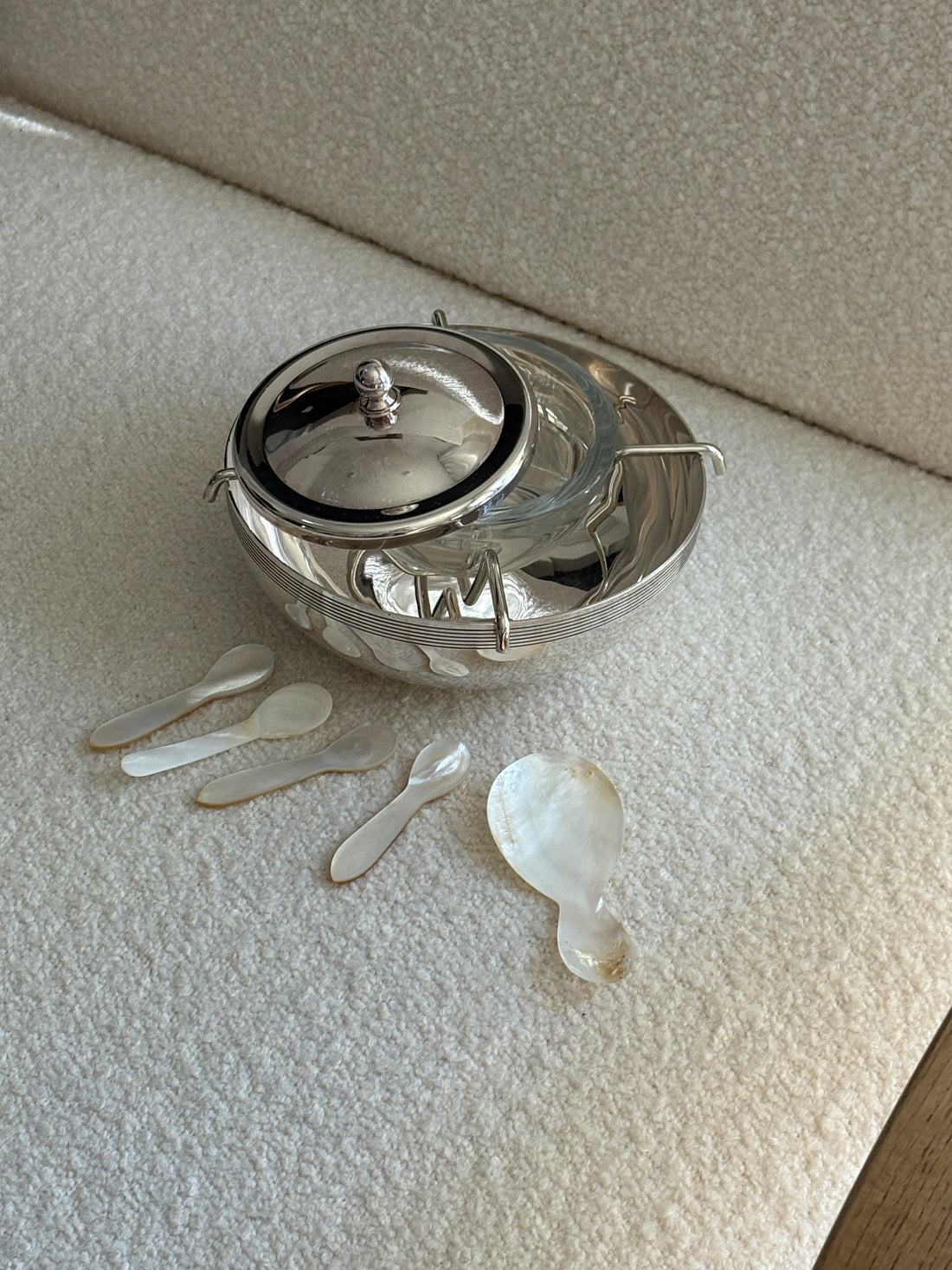 Neiman Marcus Art Deco Caviar Server with Spoons | Collectors Gene