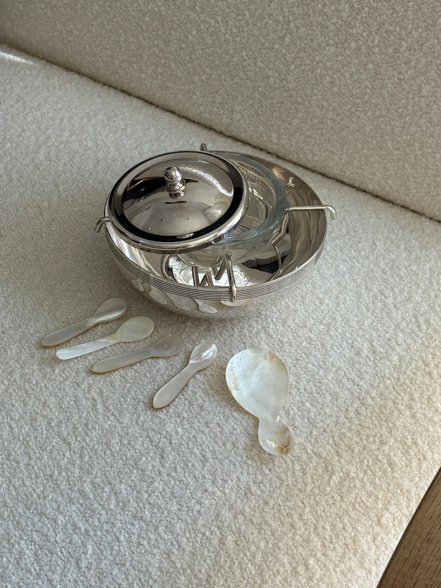 Neiman Marcus Art Deco Caviar Server with Spoons | Collectors Gene