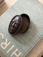Oval Face Lidded Box in Bronze by Nelles Studio - C. 1998 | Collectors Gene