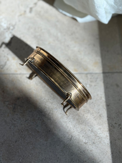 Oval Gilt Box with Tortoiseshell Top &amp; Spoon Feet | Collectors Gene