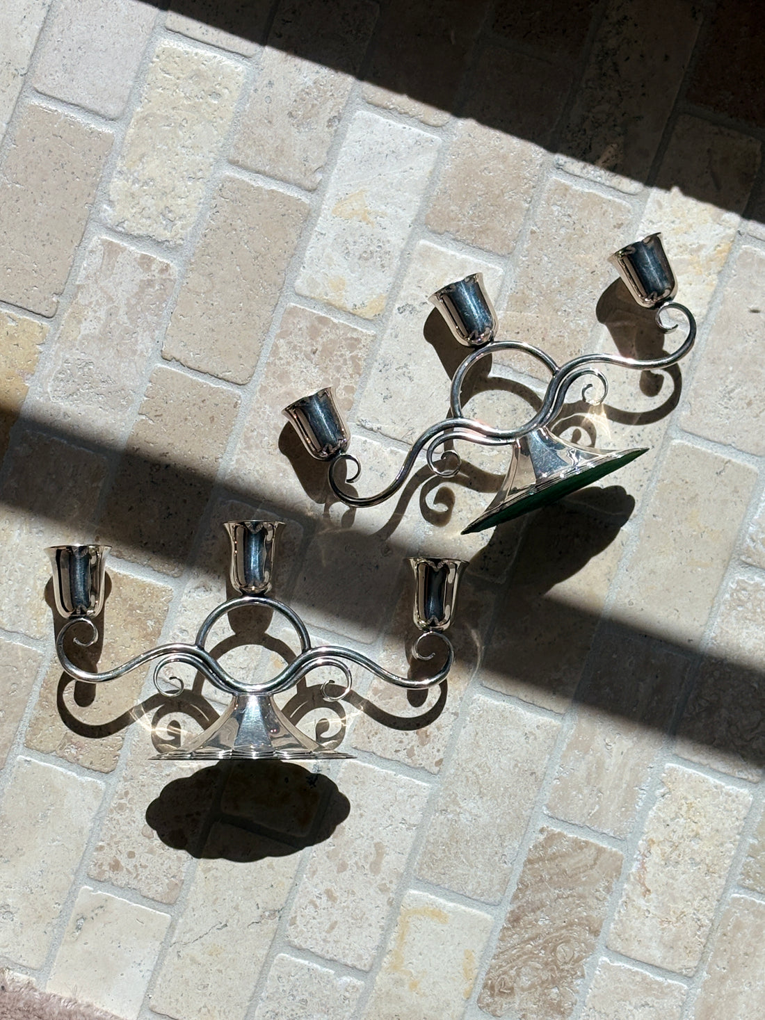 Pair of Petite Art Deco Silver Candelabras | Collectors Gene