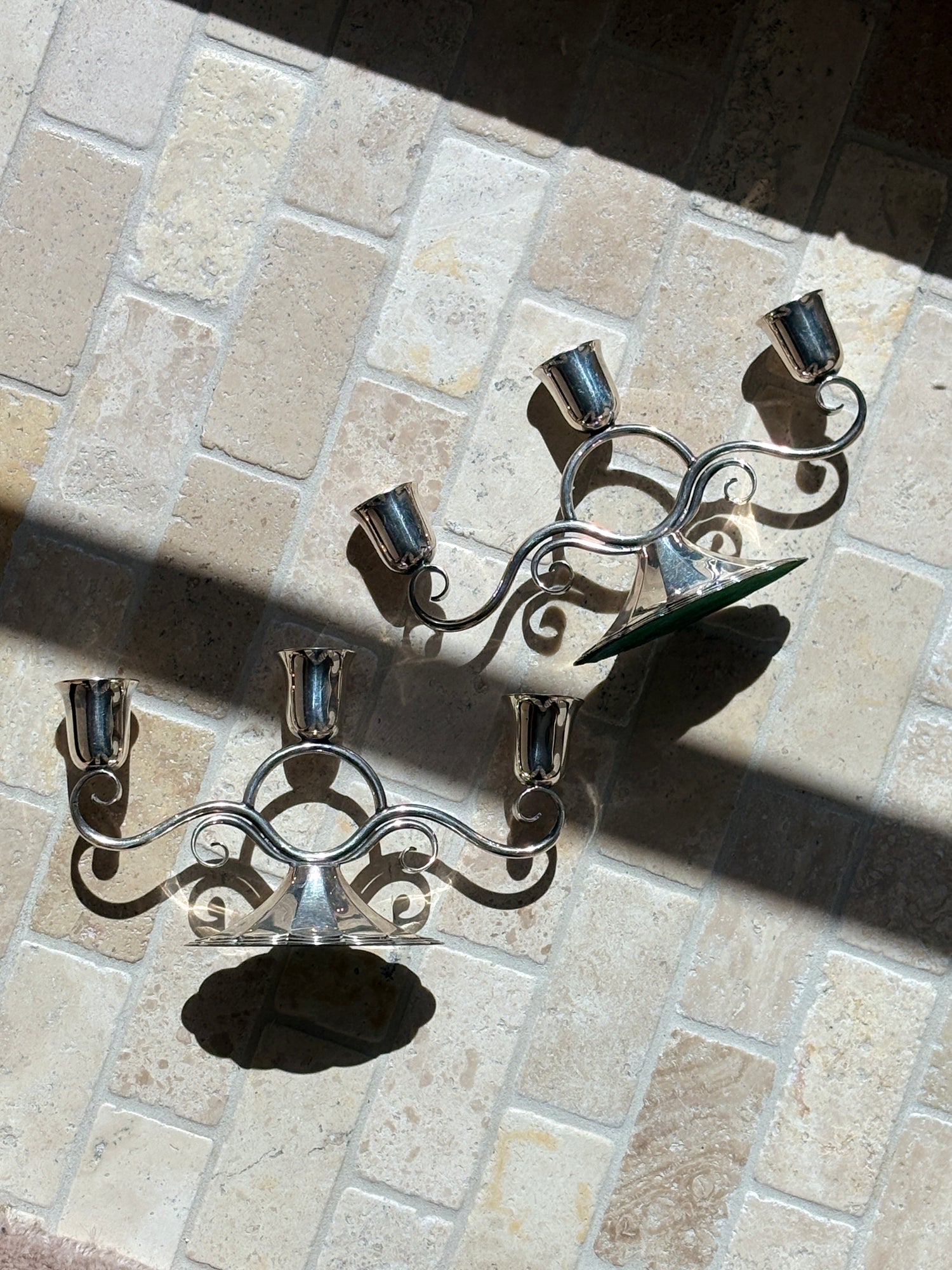 Pair of Petite Art Deco Silver Candelabras | Collectors Gene