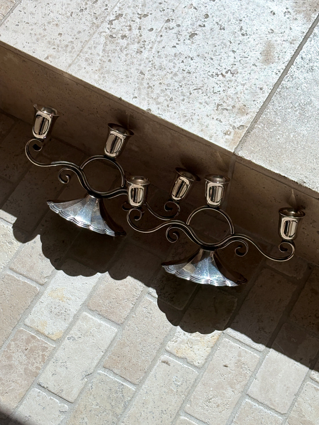 Pair of Petite Art Deco Silver Candelabras | Collectors Gene