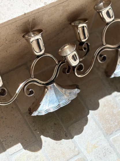 Pair of Petite Art Deco Silver Candelabras | Collectors Gene