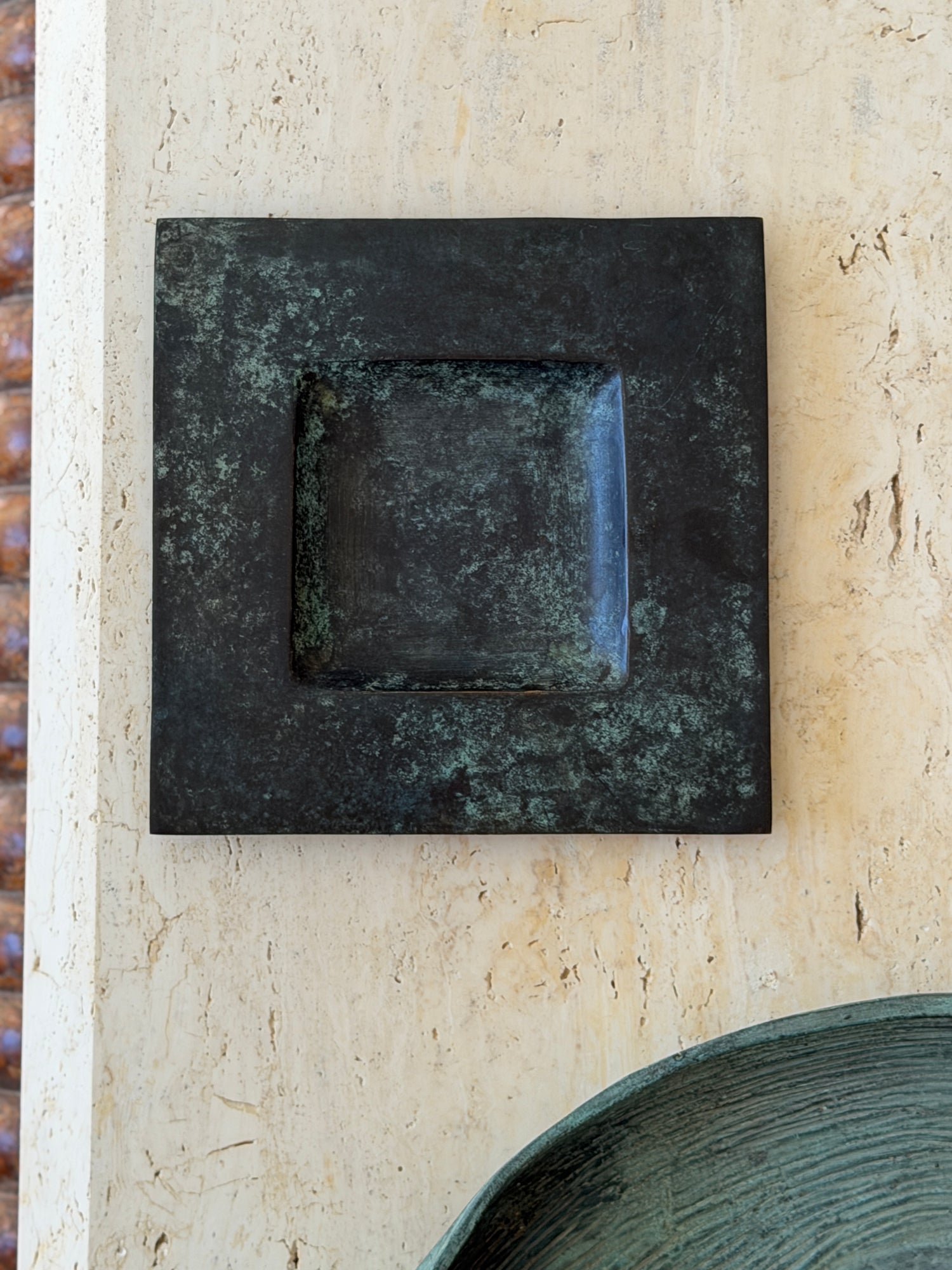 Patinated Bronze Square Vide Poche