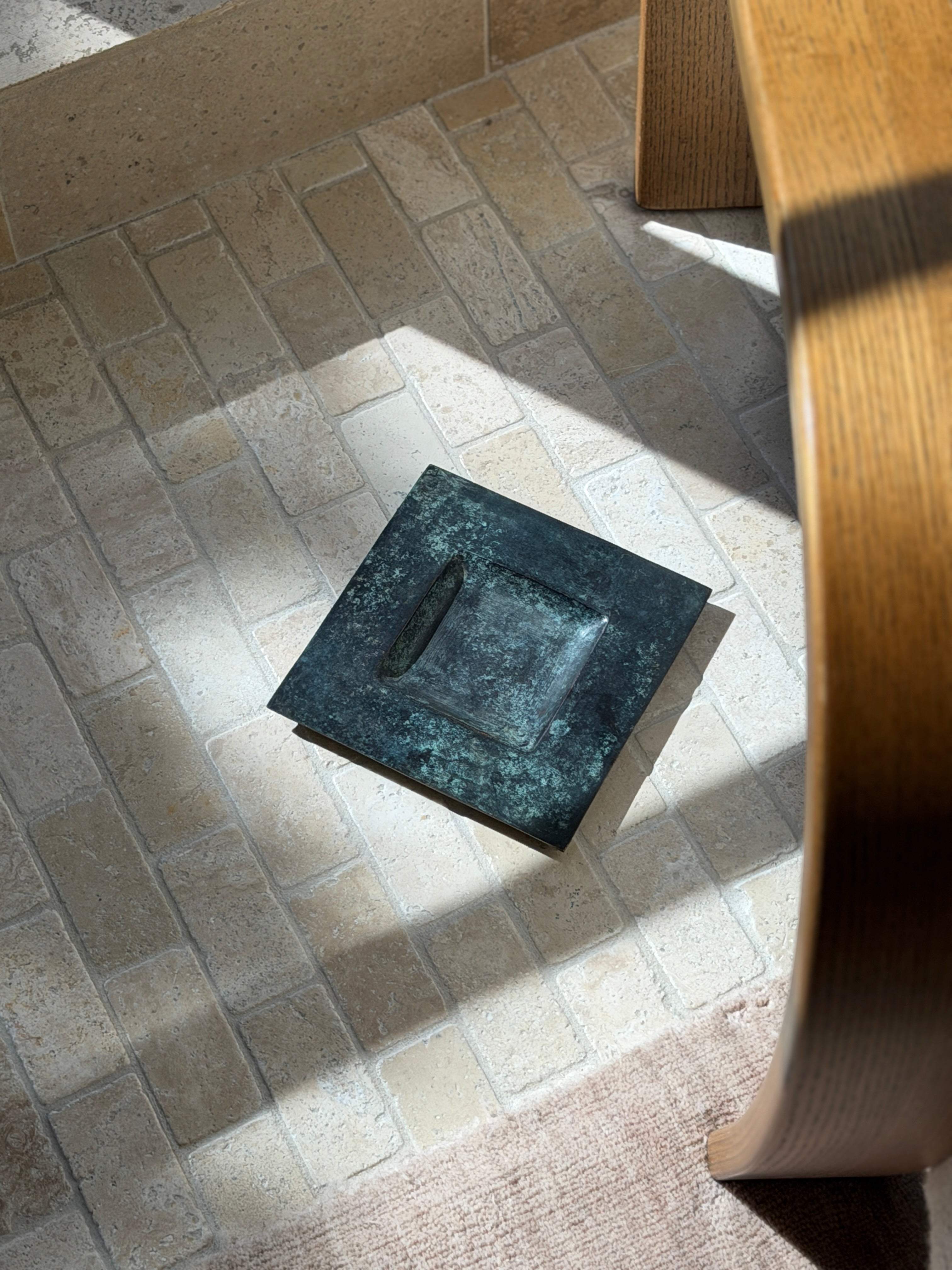 Patinated Bronze Square Vide Poche