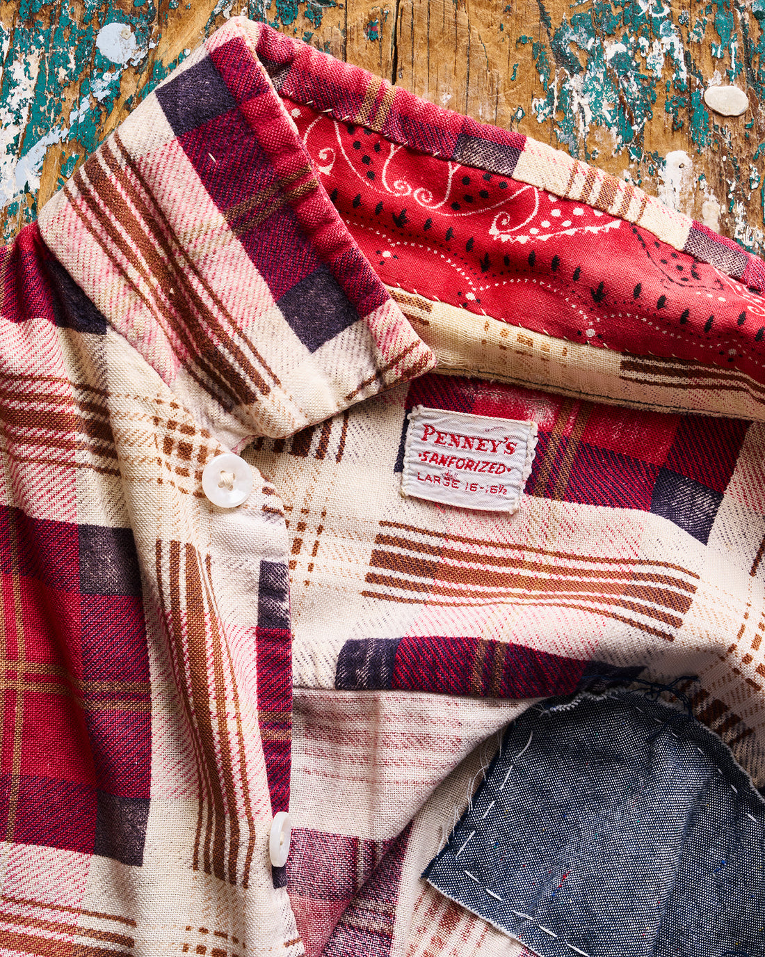 Penneys Sanforized Red Check Patchwork Shirt | Doug Bihlmaier
