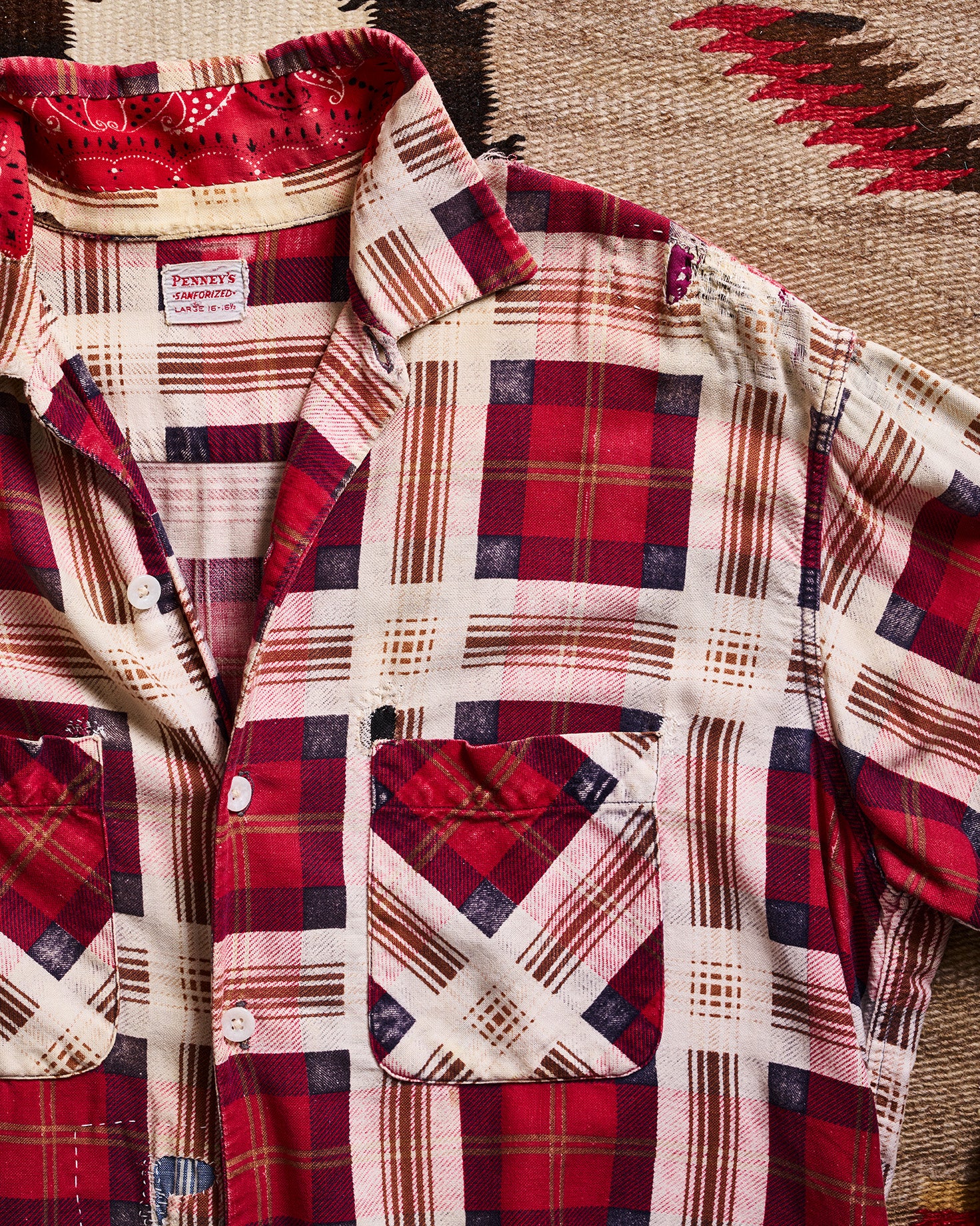 Penneys Sanforized Red Check Patchwork Shirt | Doug Bihlmaier
