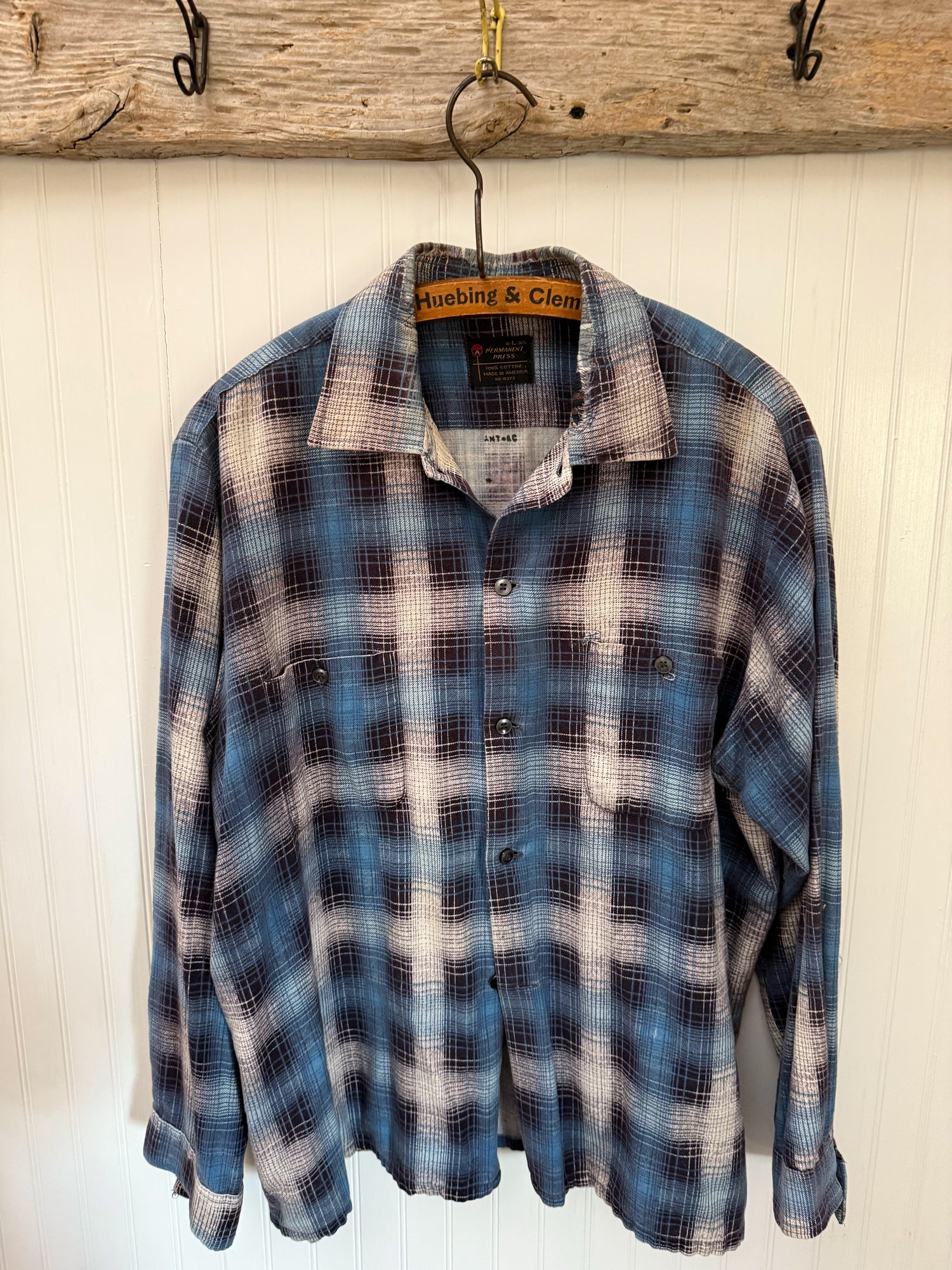 Permanent Press Blue Flannel Shirt | Doug Bihlmaier