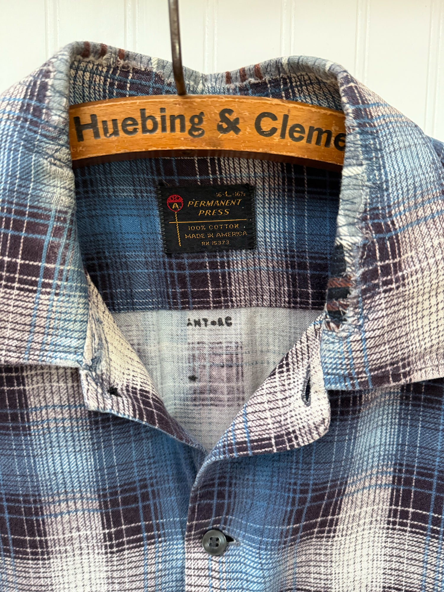 Permanent Press Blue Flannel Shirt | Doug Bihlmaier