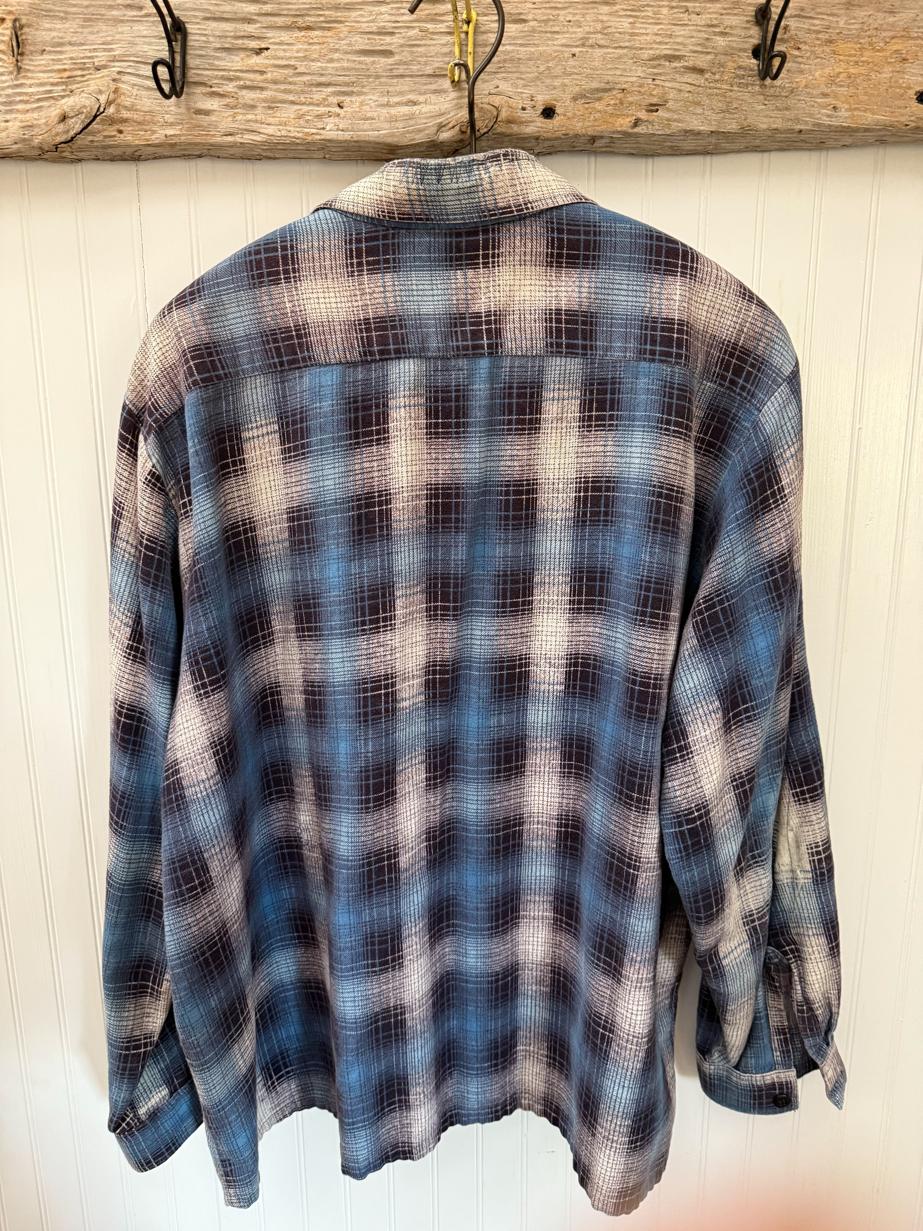 Permanent Press Blue Flannel Shirt | Doug Bihlmaier