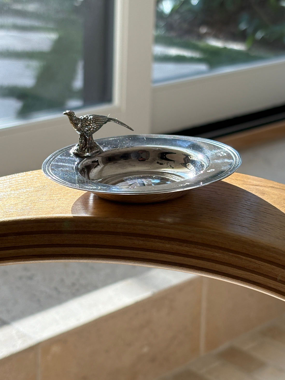 Pheasant-Topped Dish in Sterling Silver | Collectors Gene