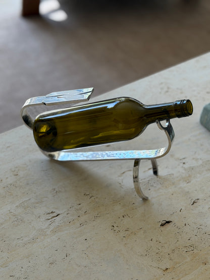 Pierre Meurgey Paris Silver-Plate French Wine Pourer Bottle Cradle Stand | Collectors Gene