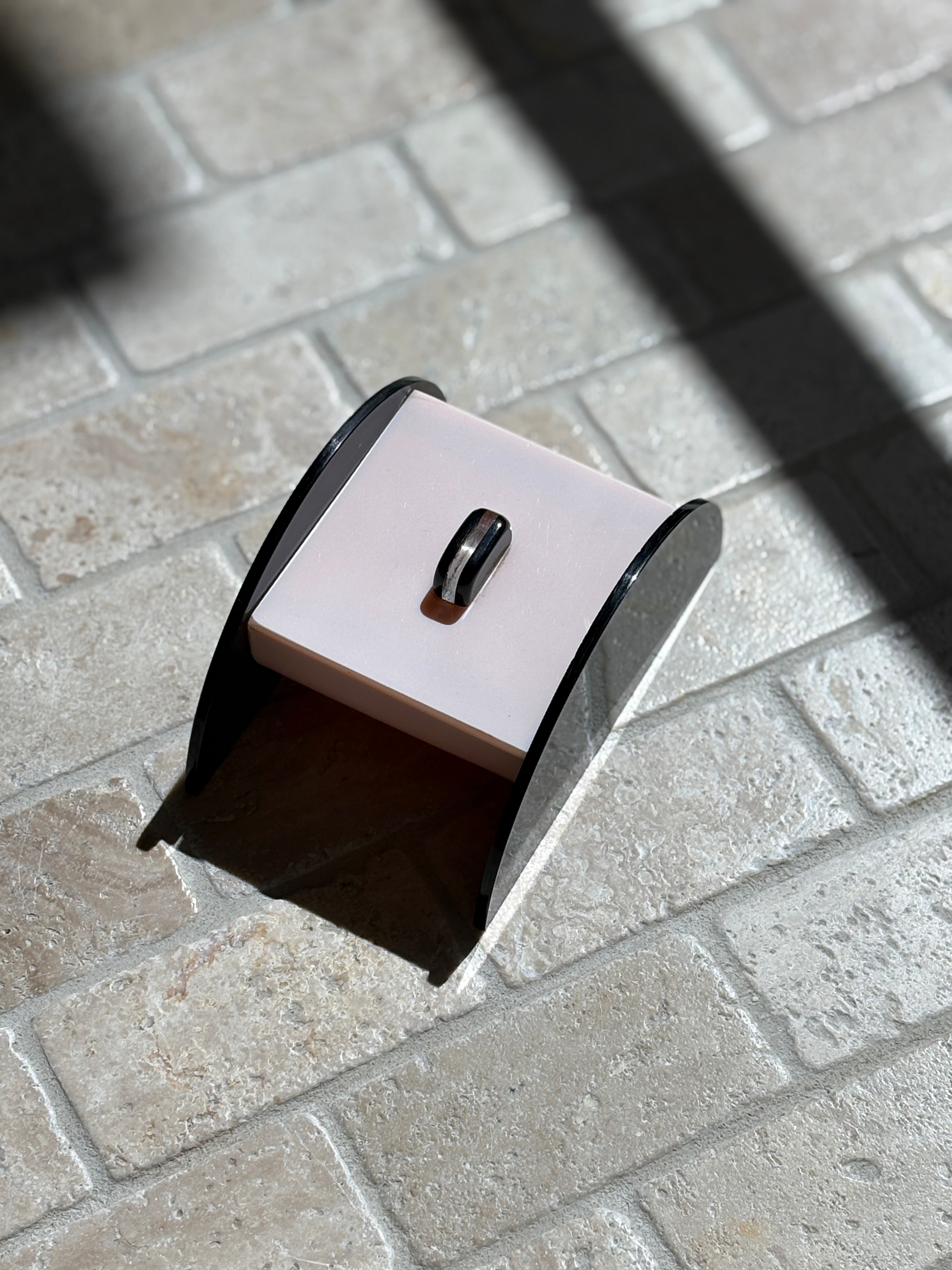 Pink Black Lucite Postmodern Trinket Box-c. 1980 | Collectors Gene