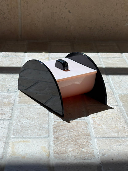 Pink Black Lucite Postmodern Trinket Box-c. 1980 | Collectors Gene