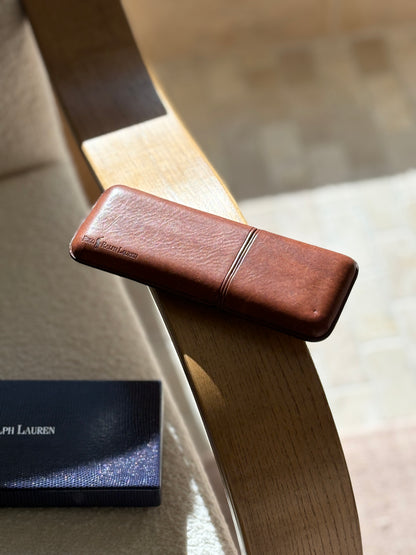 Polo Ralph Lauren Brown Leather Cigar Travel Case – New Old Stock | Collectors Gene