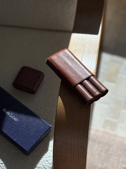 Polo Ralph Lauren Brown Leather Cigar Travel Case – New Old Stock | Collectors Gene