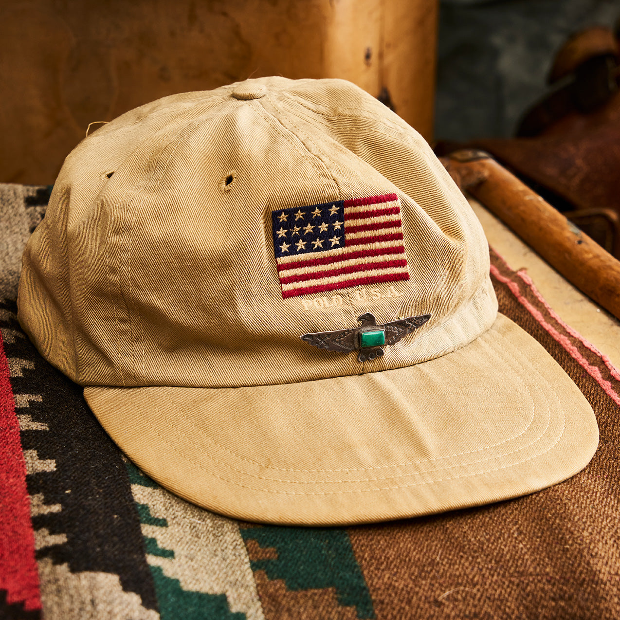 Polo Ralph Lauren Flag Hat with Thunderbird Pin | Doug Bihlmaier