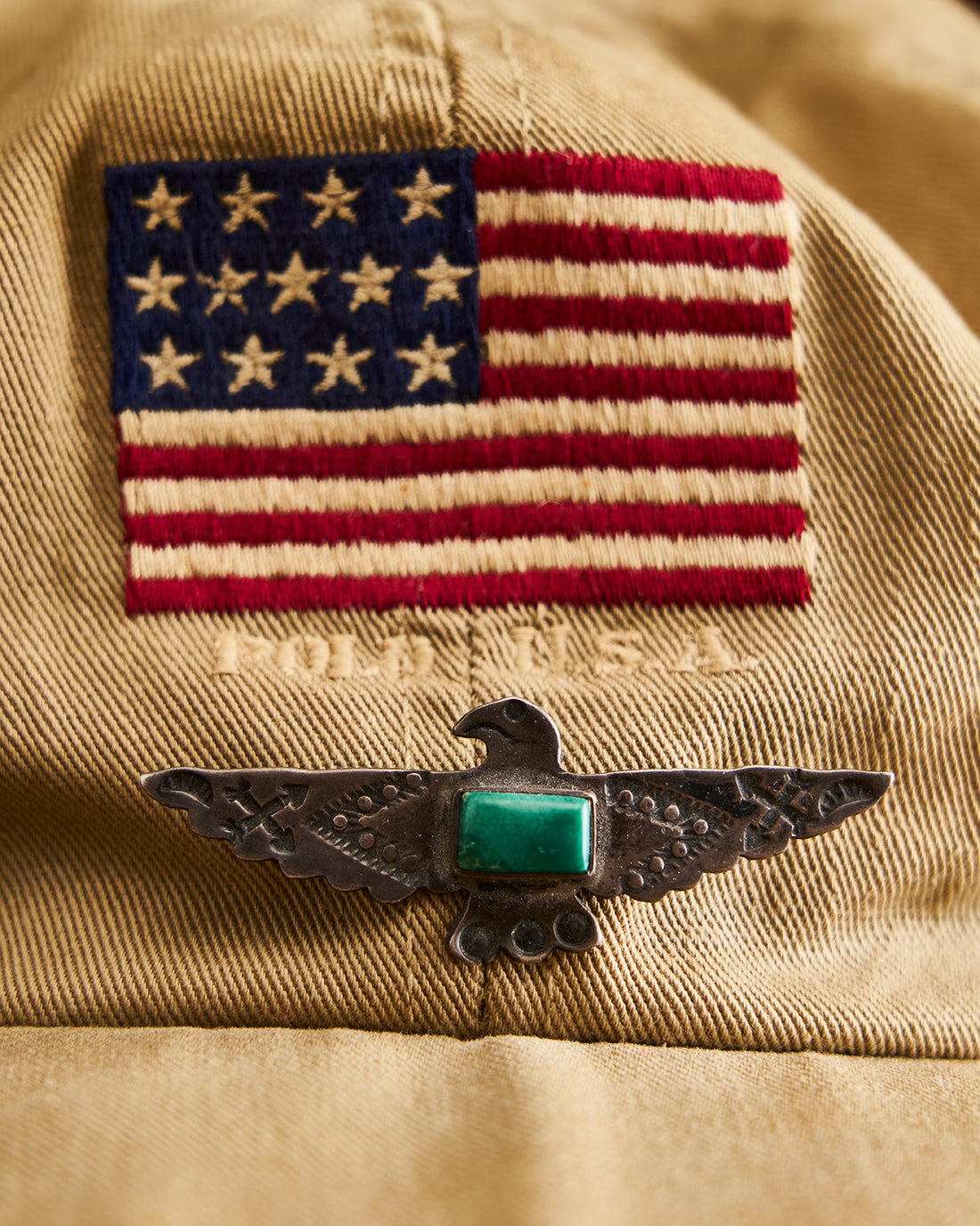 Polo Ralph Lauren Flag Hat with Thunderbird Pin | Doug Bihlmaier
