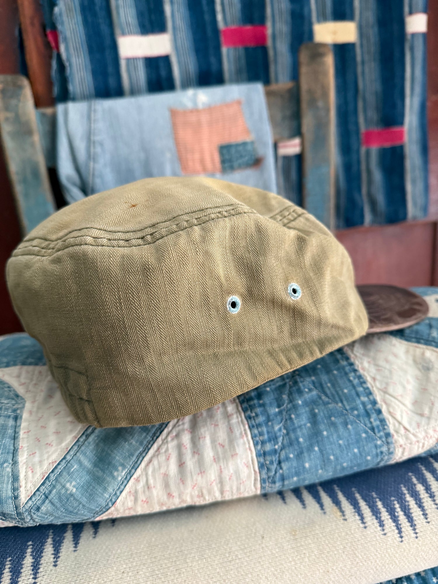 Polo Ralph Lauren Herringbone Twill Fishing Cap with Leather Bill with Fishing Flys | Doug Bihlmaier