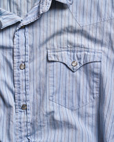 Polo Ralph Lauren Western Blue Stripe Pearl Snap Shirt | Doug Bihlmaier