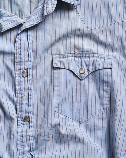 Polo Ralph Lauren Western Blue Stripe Pearl Snap Shirt | Doug Bihlmaier