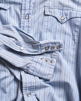 Polo Ralph Lauren Western Blue Stripe Pearl Snap Shirt | Doug Bihlmaier