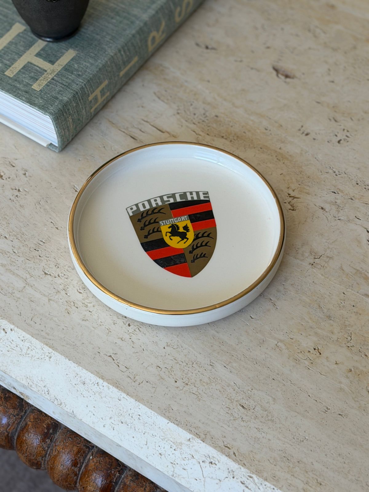 Porsche Crest Porcelain Ashtray Trinket Dish | Collectors Gene