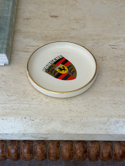 Porsche Crest Porcelain Ashtray Trinket Dish | Collectors Gene