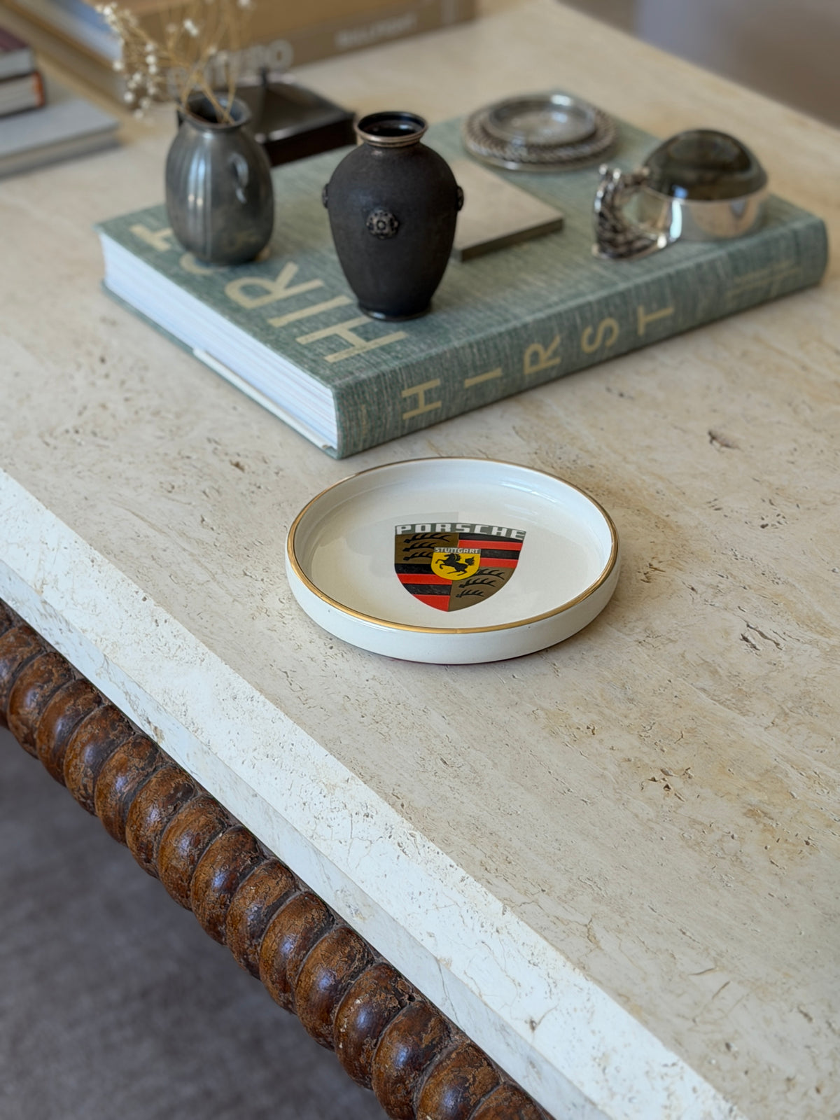 Porsche Crest Porcelain Ashtray Trinket Dish | Collectors Gene