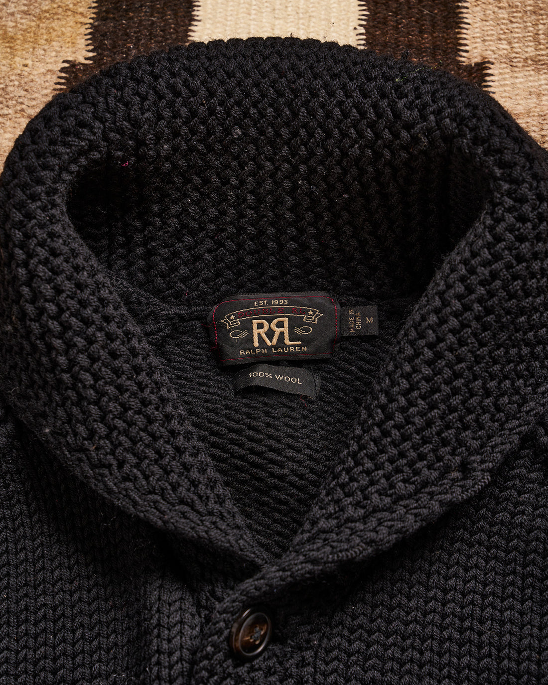 RRL Ralph Lauren Black Shawl Cardigan | Doug Bihlmaier