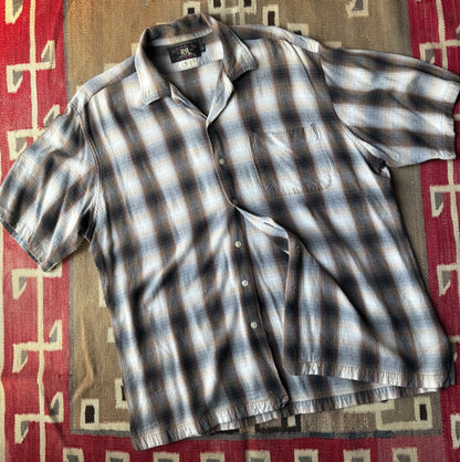 RRL Brown Short Sleeve Plaid Shirt | Doug Bihlmaier