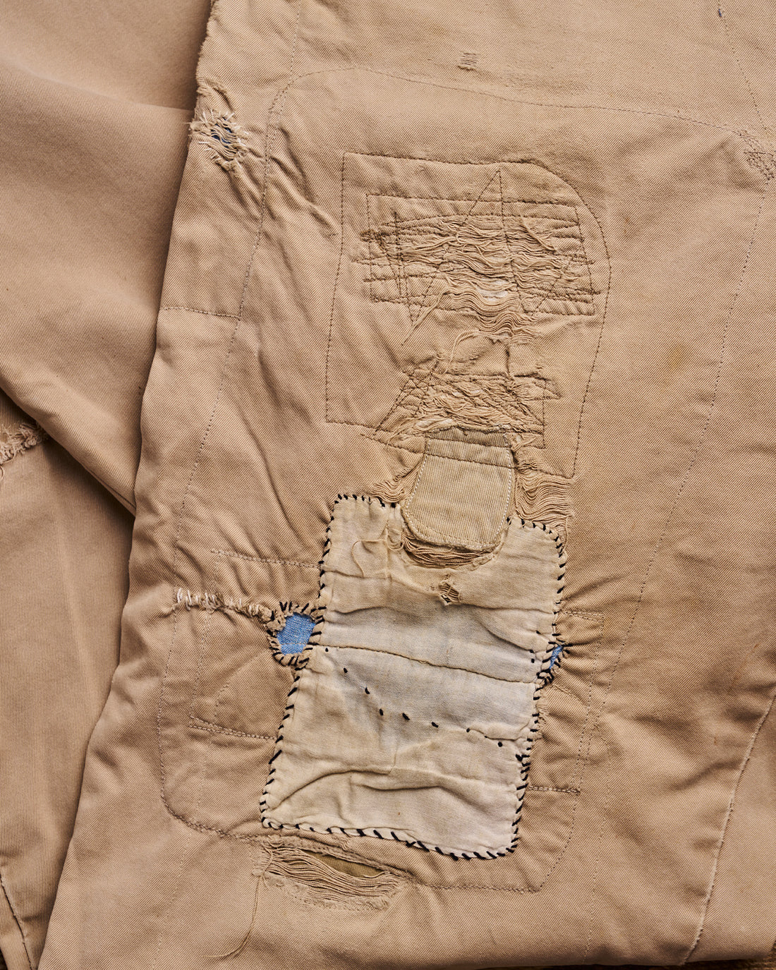 RRL Ralph Lauren Cream Patch Khakis | Doug Bihlmaier