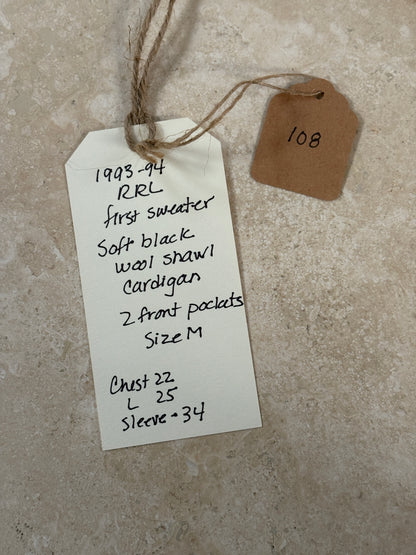 RRL Ralph Lauren Black Shawl Cardigan | Doug Bihlmaier