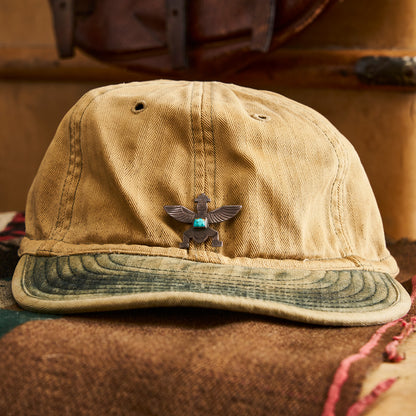 RRL Ralph Lauren Blank Hat with Winged Dancer Pin | Doug Bihlmaier