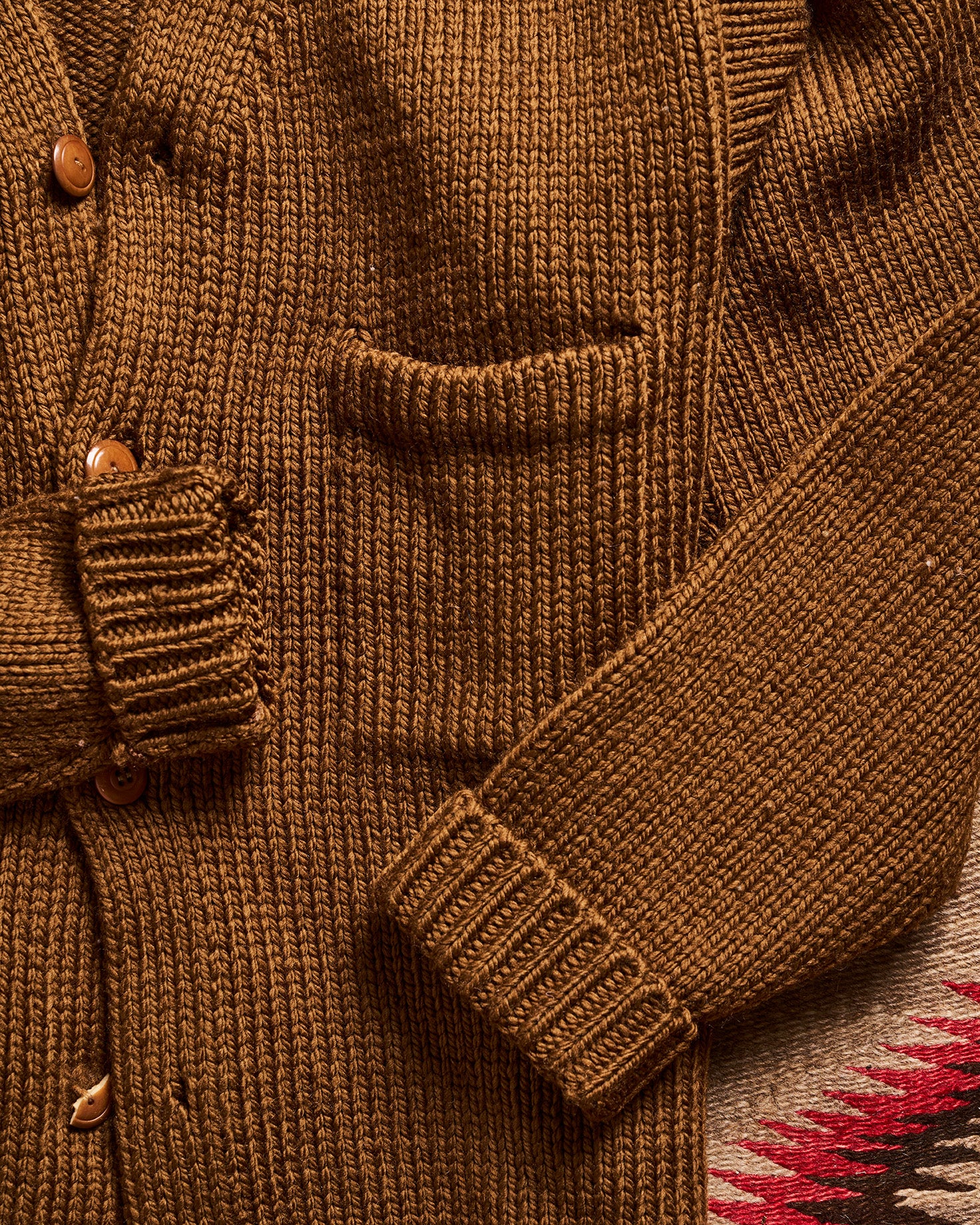 RRL Ralph Lauren Brown Cardigan | Doug Bihlmaier