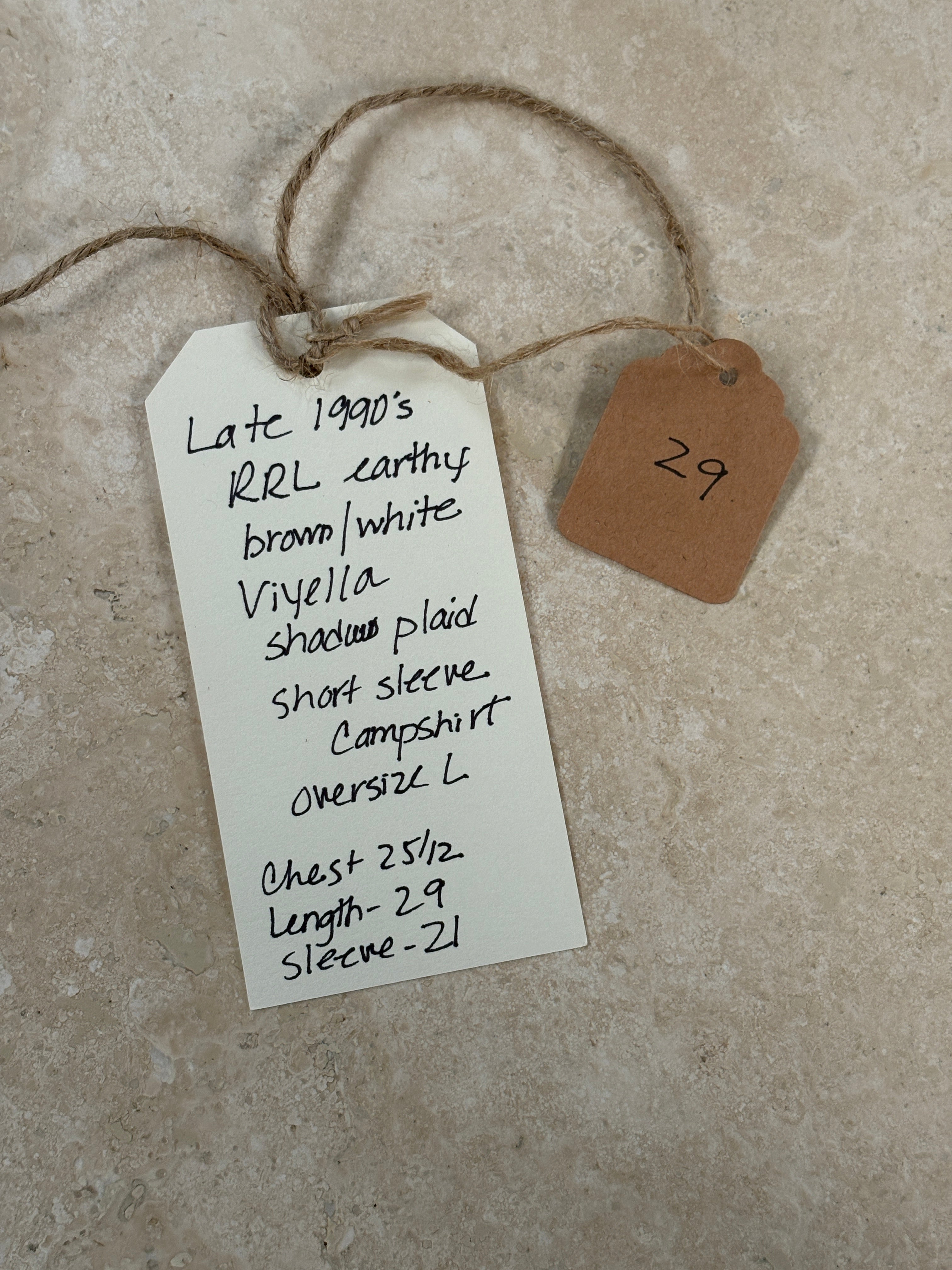 RRL Ralph Lauren Brown Short Sleeve Plaid Shirt | Doug Bihlmaier