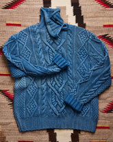 RRL Ralph Lauren Cable Hand Knit Roll Neck Sweater | Doug Bihlmaier