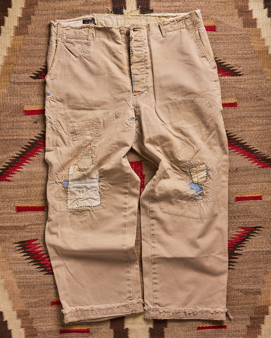 RRL Ralph Lauren Cream Patch Khakis | Doug Bihlmaier