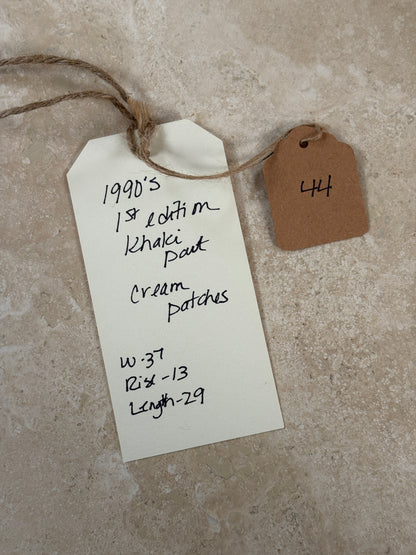 RRL Ralph Lauren Cream Patch Khakis | Doug Bihlmaier