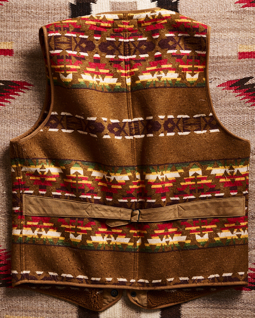 RRL Ralph Lauren Fleece Trade Blanket Native Vest | Doug Bihlmaier