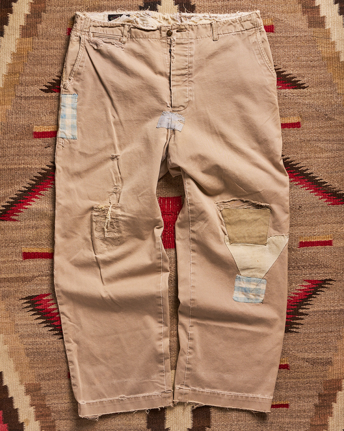 RRL Ralph Lauren Gingham Patchwork Khakis | Doug Bihlmaier