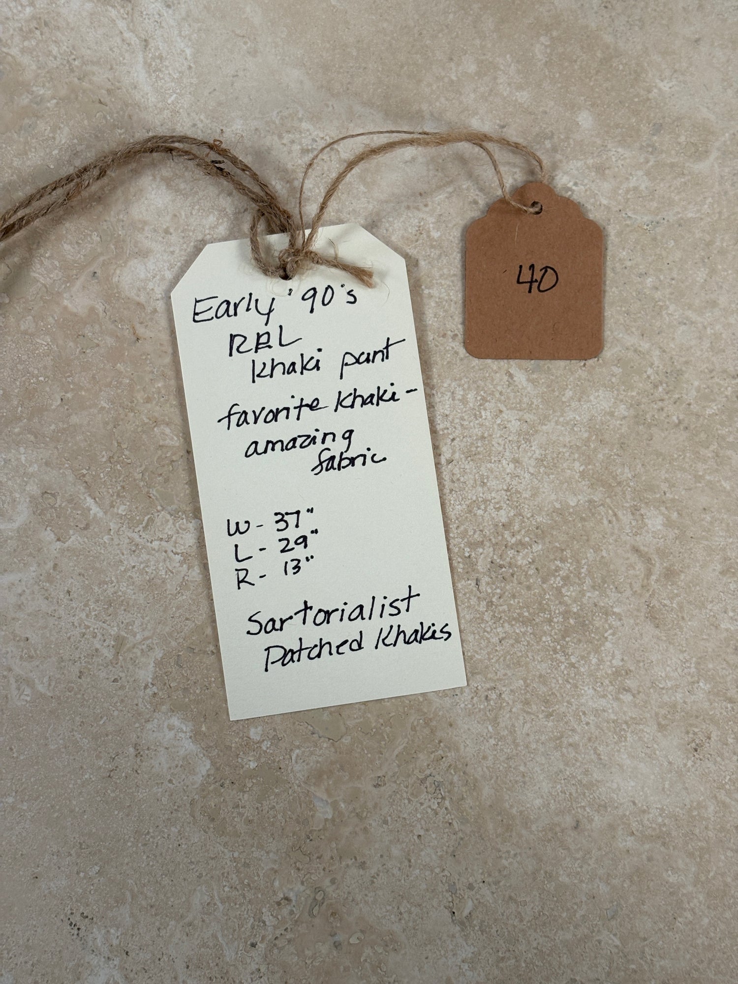 RRL Ralph Lauren Khaki Red Patchwork Pants | Doug Bihlmaier