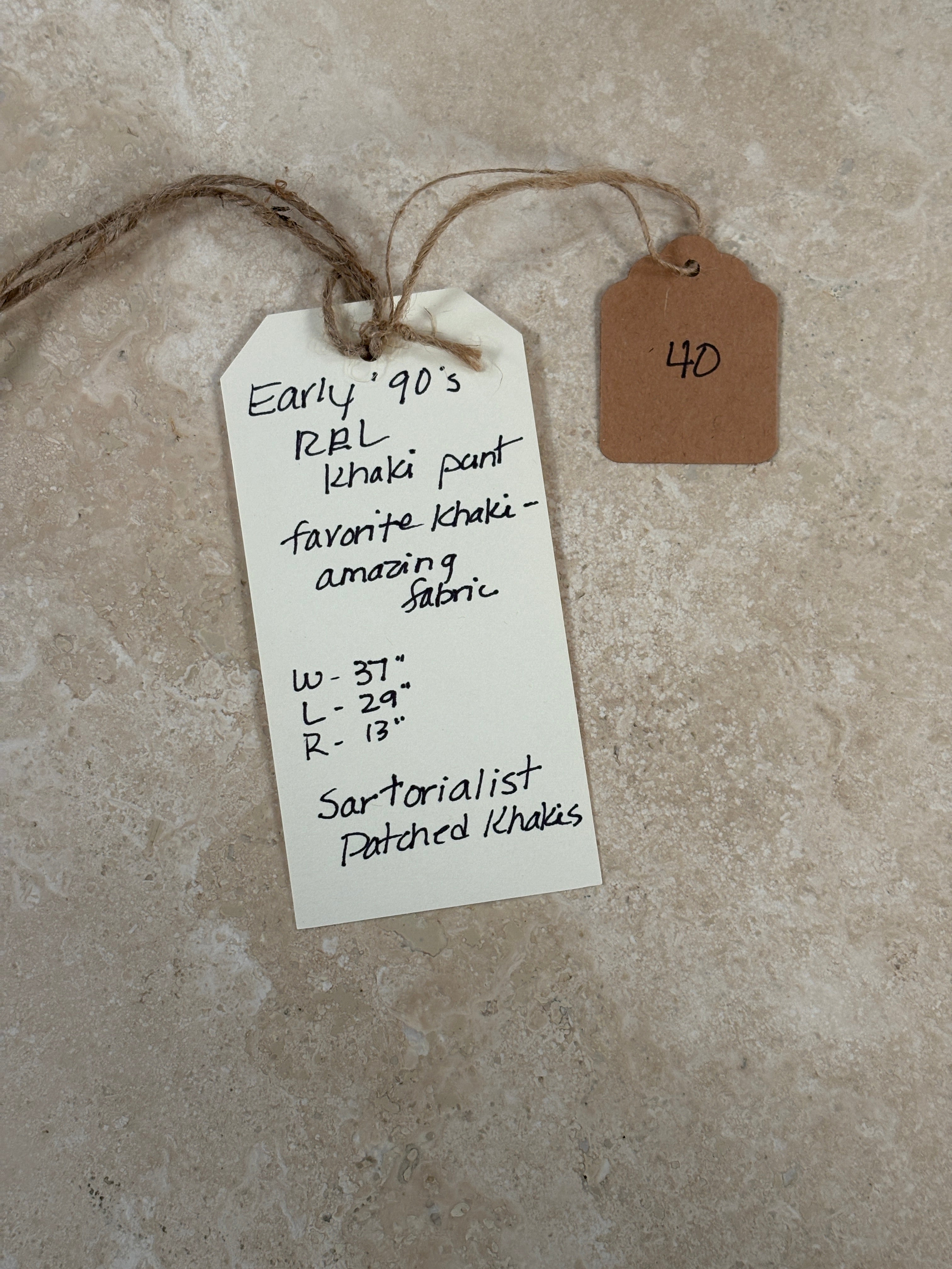 RRL Ralph Lauren Khaki Red Patchwork Pants | Doug Bihlmaier